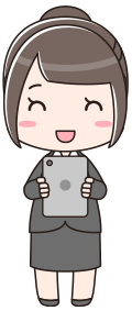 タブレットを持つ女性