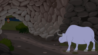 buffalo in the cave